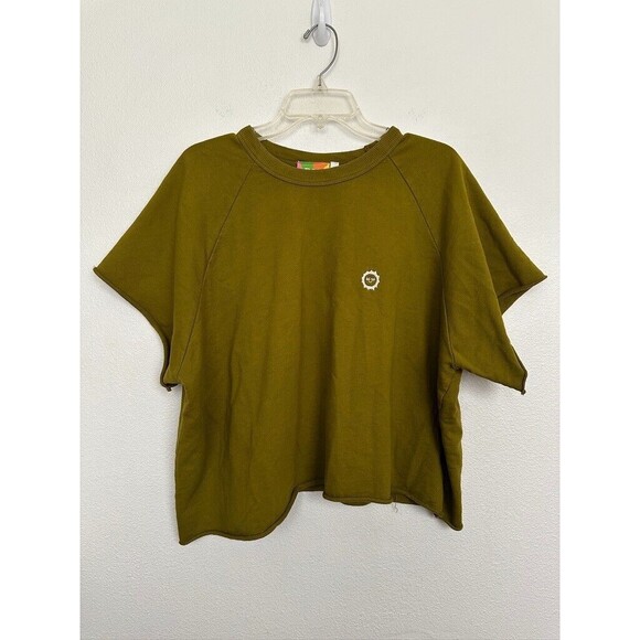 Big Bud Press Cropped Sweatshirt Crewneck Moss Green Fleece Heavy Unisex 2X XXL - Picture 1 of 7